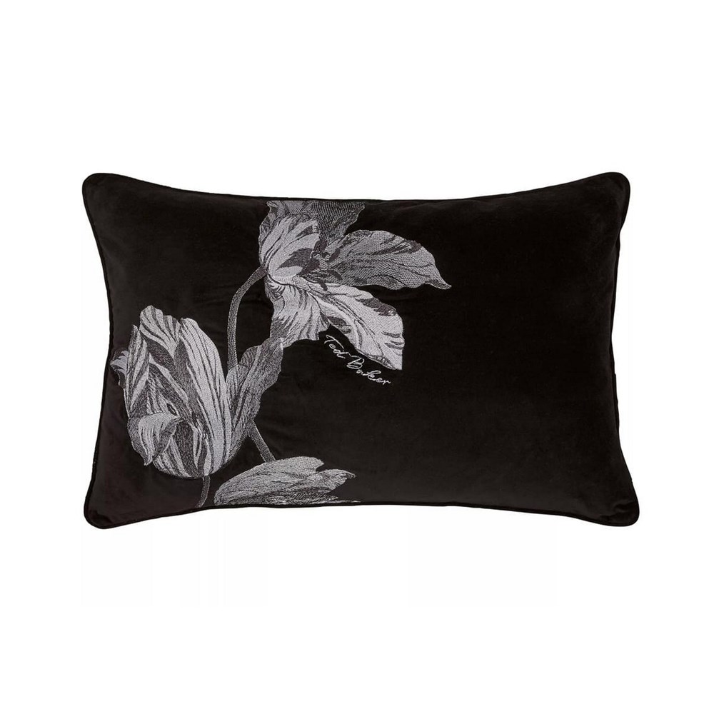 Tulip Floral Cushion by Ted Baker in Black